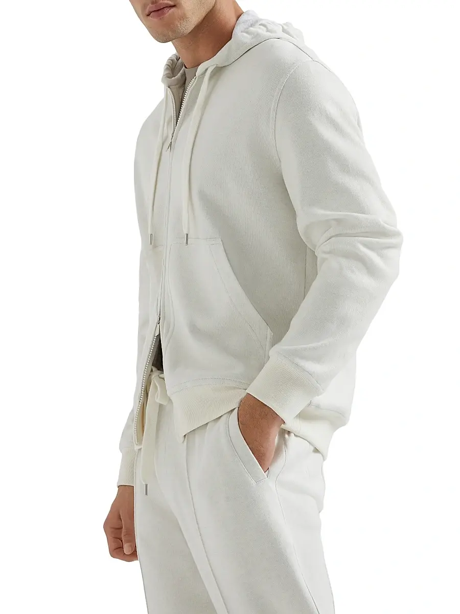 Brunello Cucinelli Men's Cashmere Blend French Terry Double Cloth Sweatshirt | Thumbnail 3 Brunello Cucinelli Men's Cashmere Blend French Terry Double Cloth Sweatshirt | Thumbnail 3
