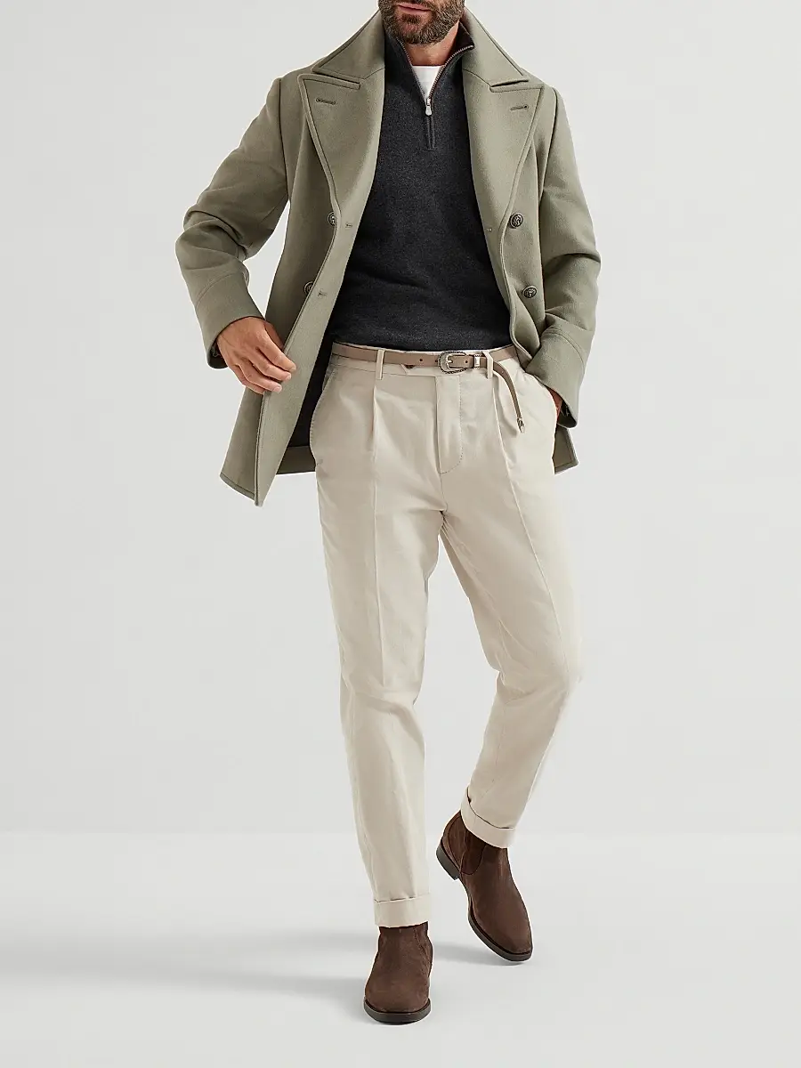 Brunello Cucinelli Men's Cashmere Sweater with Half Zip - Charcoal | Thumbnail 6 Brunello Cucinelli Men's Cashmere Sweater with Half Zip - Charcoal | Thumbnail 6