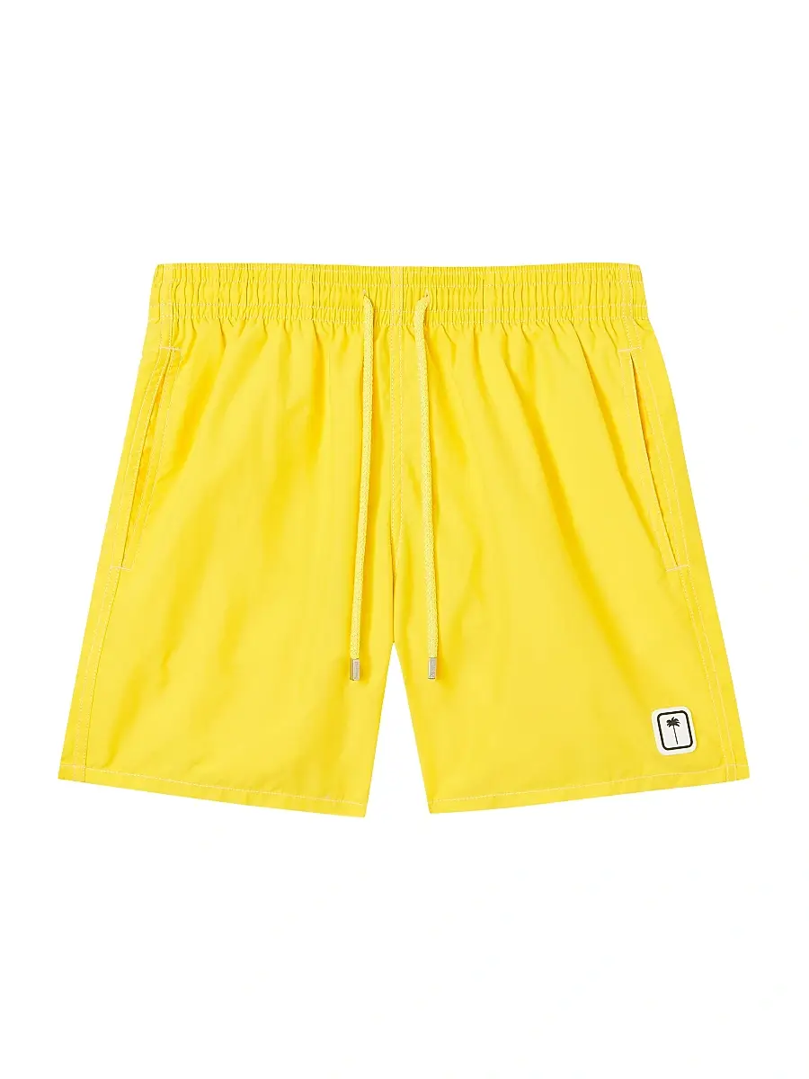 Palm Angels Men's x Vilebrequin Palm Patch Swim Shorts - Soleil | Image 1 Palm Angels Men's x Vilebrequin Palm Patch Swim Shorts - Soleil | Image 1