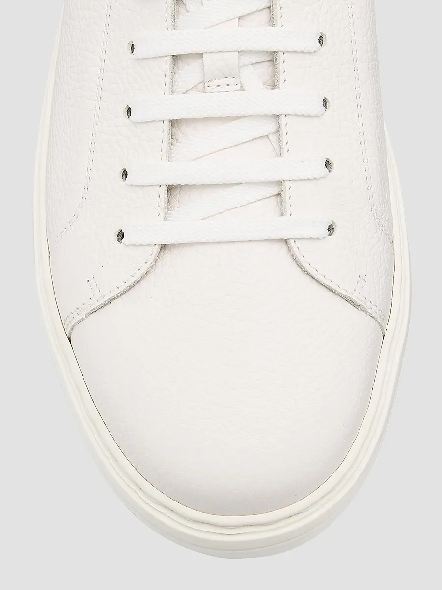 Brunello Cucinelli Men's Grain Leather Low-Top Sneakers | Thumbnail 6