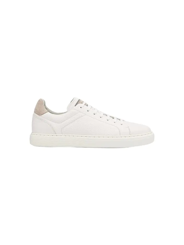 Brunello Cucinelli Men's Grain Leather Low-Top Sneakers