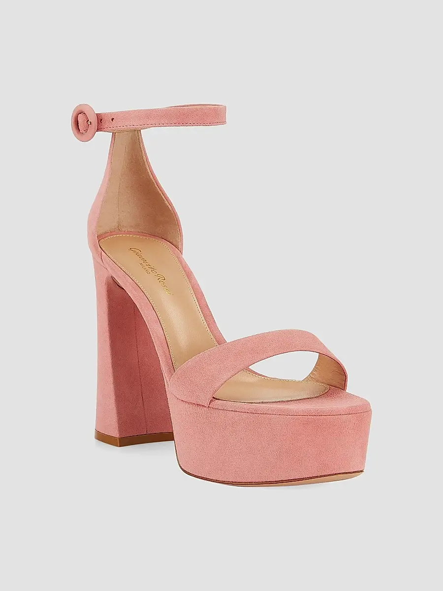 Gianvito Rossi Women's Holly 70MM Suede Platform Sandals | Thumbnail 2 Gianvito Rossi Women's Holly 70MM Suede Platform Sandals | Thumbnail 2
