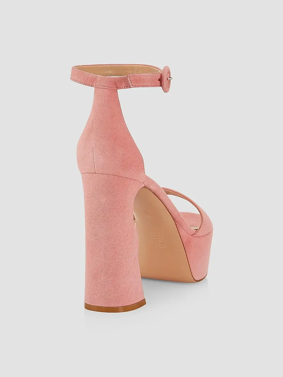 Gianvito Rossi Women's Holly 70MM Suede Platform Sandals | Thumbnail 3 Gianvito Rossi Women's Holly 70MM Suede Platform Sandals | Thumbnail 3