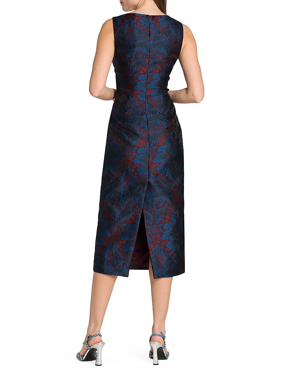 Etro Women's Jacquard Square Neck Midi-Dress | Thumbnail 5 Etro Women's Jacquard Square Neck Midi-Dress | Thumbnail 5