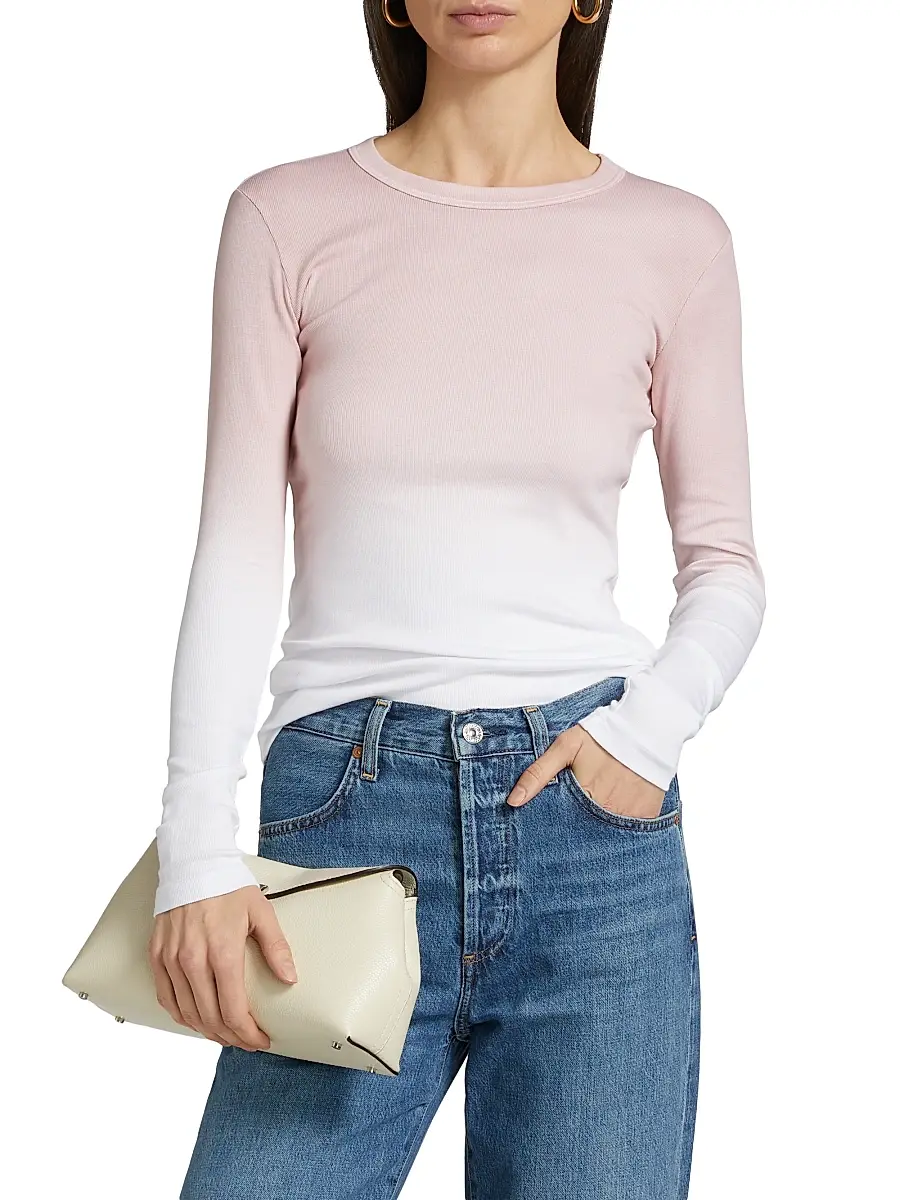 Fabiana Filippi Women's Ombrê Long-Sleeve T-Shirt | Thumbnail 3