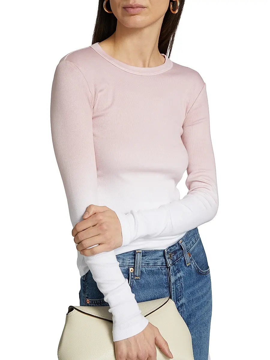 Fabiana Filippi Women's Ombrê Long-Sleeve T-Shirt | Thumbnail 6