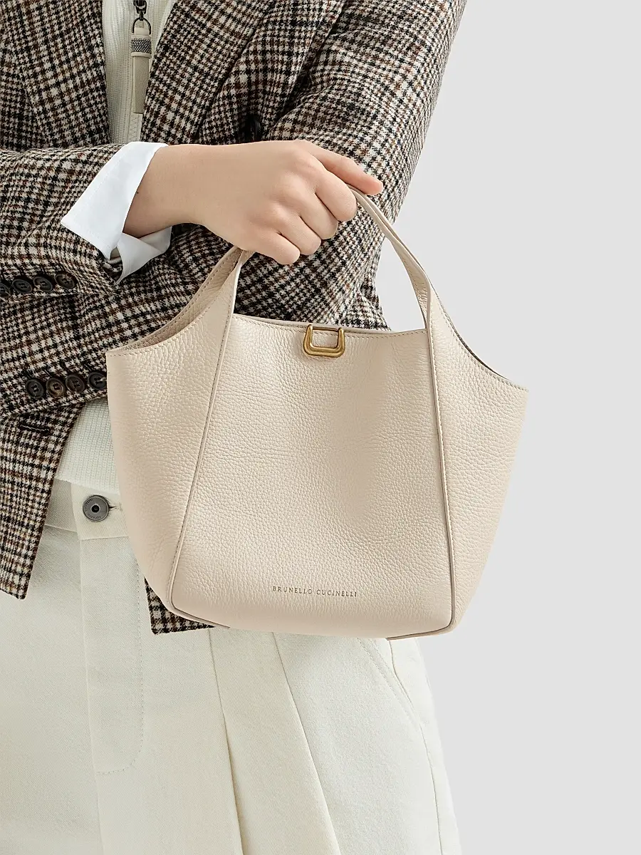 Brunello Cucinelli Women's Sartorial Small Bucket Bag in Soft Grained Leather | Thumbnail 6 Brunello Cucinelli Women's Sartorial Small Bucket Bag in Soft Grained Leather | Thumbnail 6