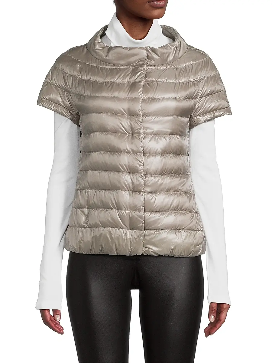 HERNO Women's Iconico Emilia Cap-Sleeve Down Puffer Jacket | Thumbnail 3 HERNO Women's Iconico Emilia Cap-Sleeve Down Puffer Jacket | Thumbnail 3