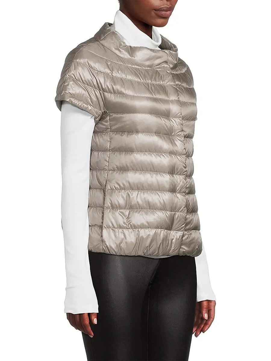 HERNO Women's Iconico Emilia Cap-Sleeve Down Puffer Jacket | Thumbnail 4 HERNO Women's Iconico Emilia Cap-Sleeve Down Puffer Jacket | Thumbnail 4