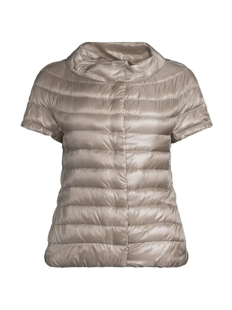 HERNO Women's Iconico Emilia Cap-Sleeve Down Puffer Jacket | Image 1 HERNO Women's Iconico Emilia Cap-Sleeve Down Puffer Jacket | Image 1