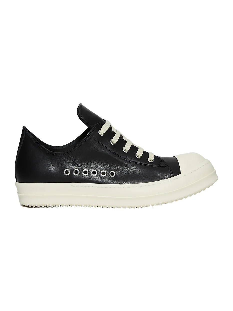 Rick Owens Men's Extreme Leather Low-Top Sneakers