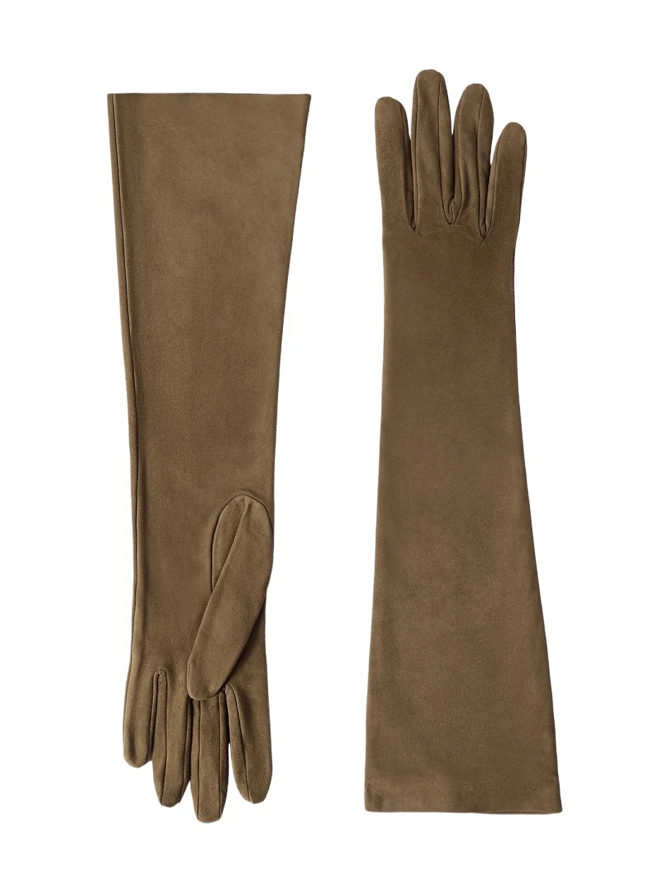 Brunello Cucinelli Women's Suede Long Gloves