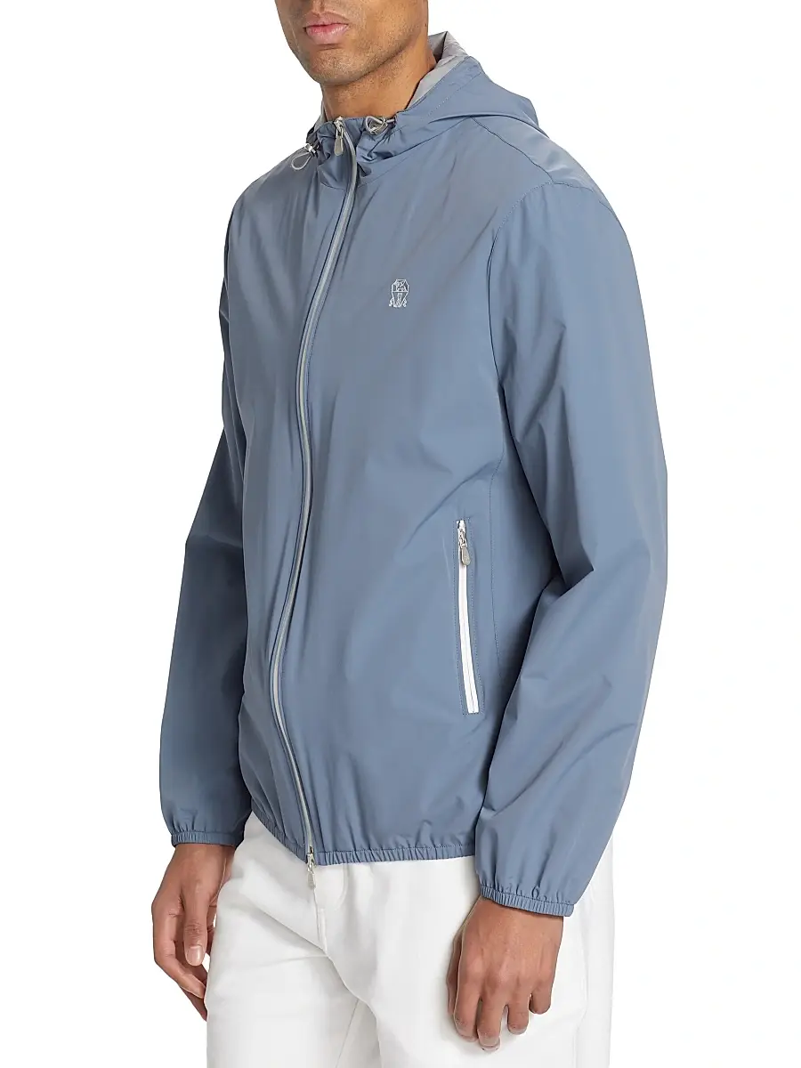 Brunello Cucinelli Men's Spa Windbreaker Jacket | Thumbnail 3 Brunello Cucinelli Men's Spa Windbreaker Jacket | Thumbnail 3