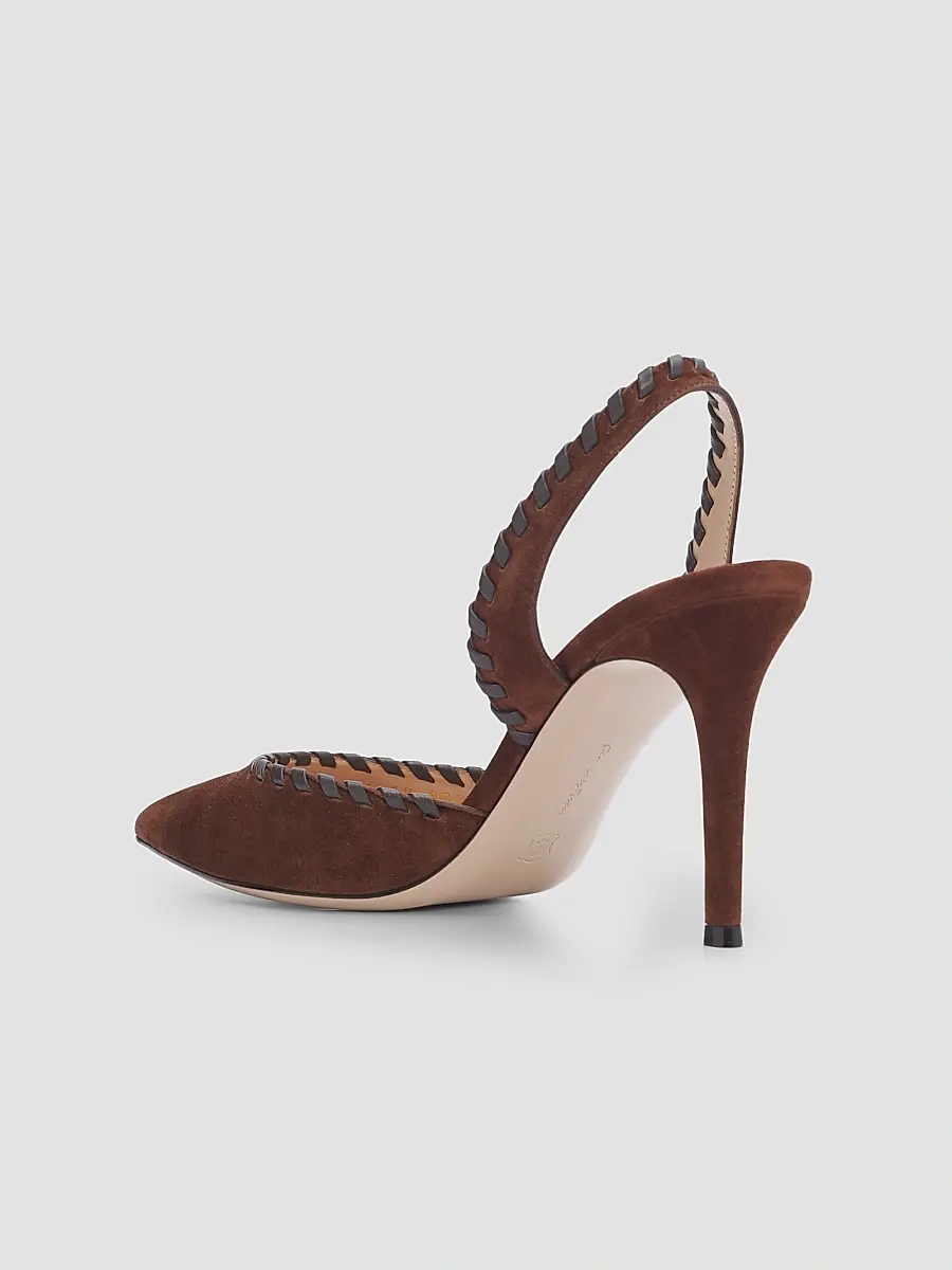 Gianvito Rossi Women's 85MM Suede Slingback Pumps | Thumbnail 4