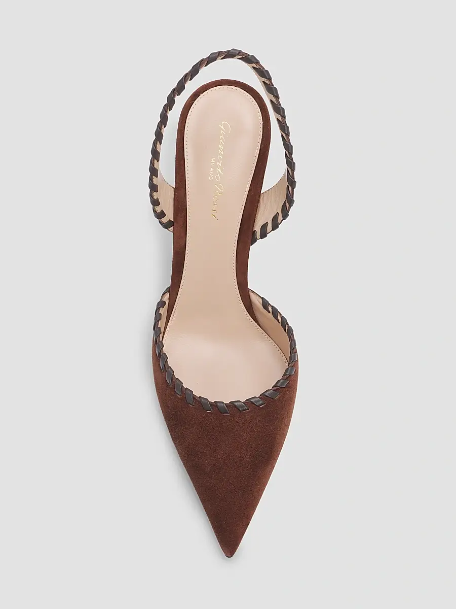 Gianvito Rossi Women's 85MM Suede Slingback Pumps | Thumbnail 5