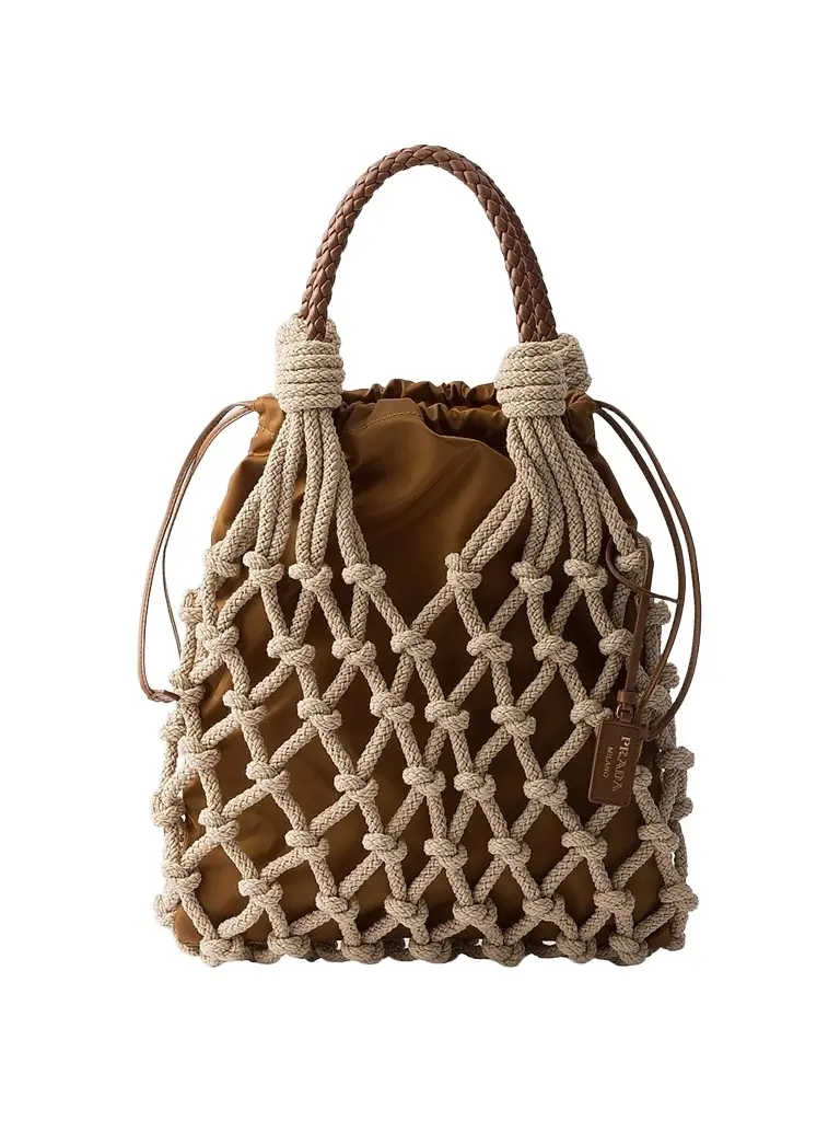 Women's Noué Medium Cotton Macramé Shoulder Bag Women's Noué Medium Cotton Macramé Shoulder Bag