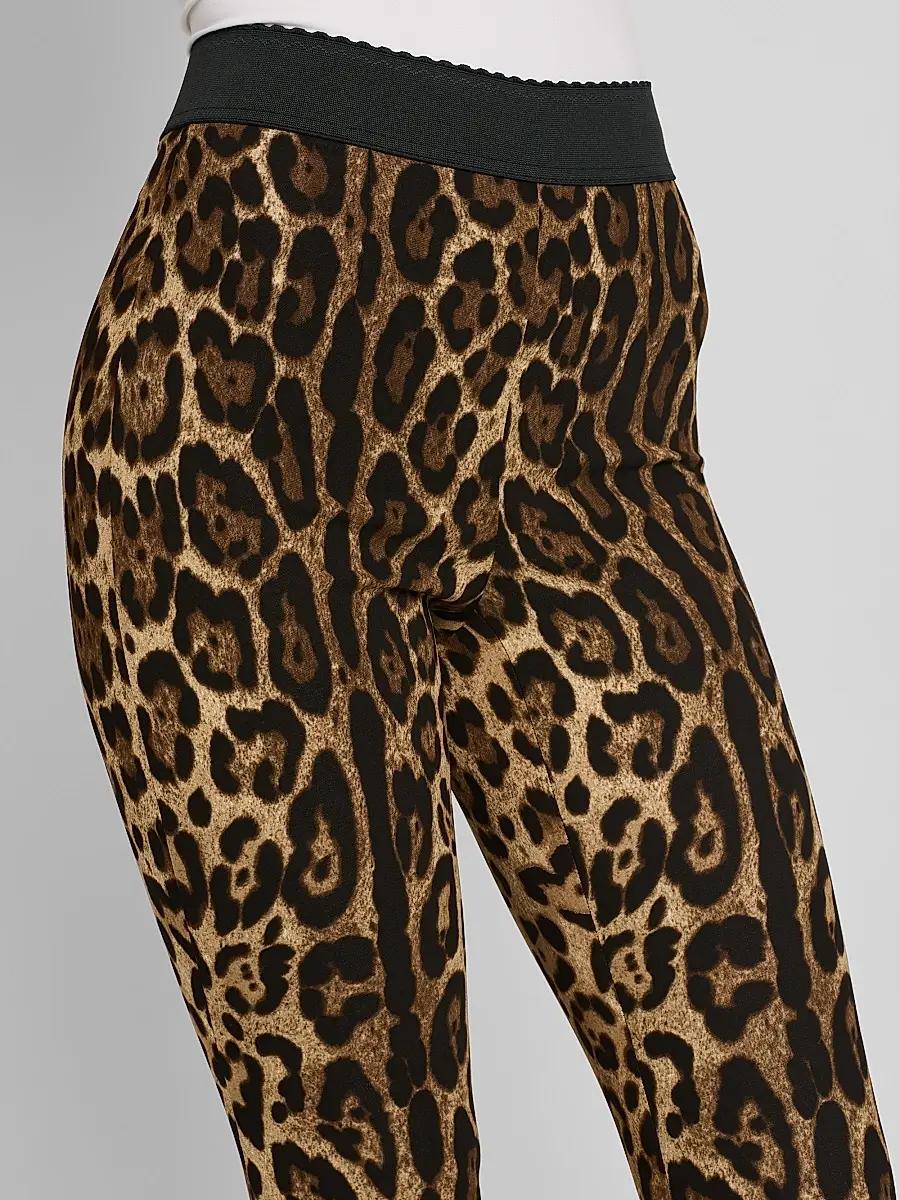 Dolce & Gabbana Women's Leopard Print Crop Leggings | Thumbnail 5 Dolce & Gabbana Women's Leopard Print Crop Leggings | Thumbnail 5