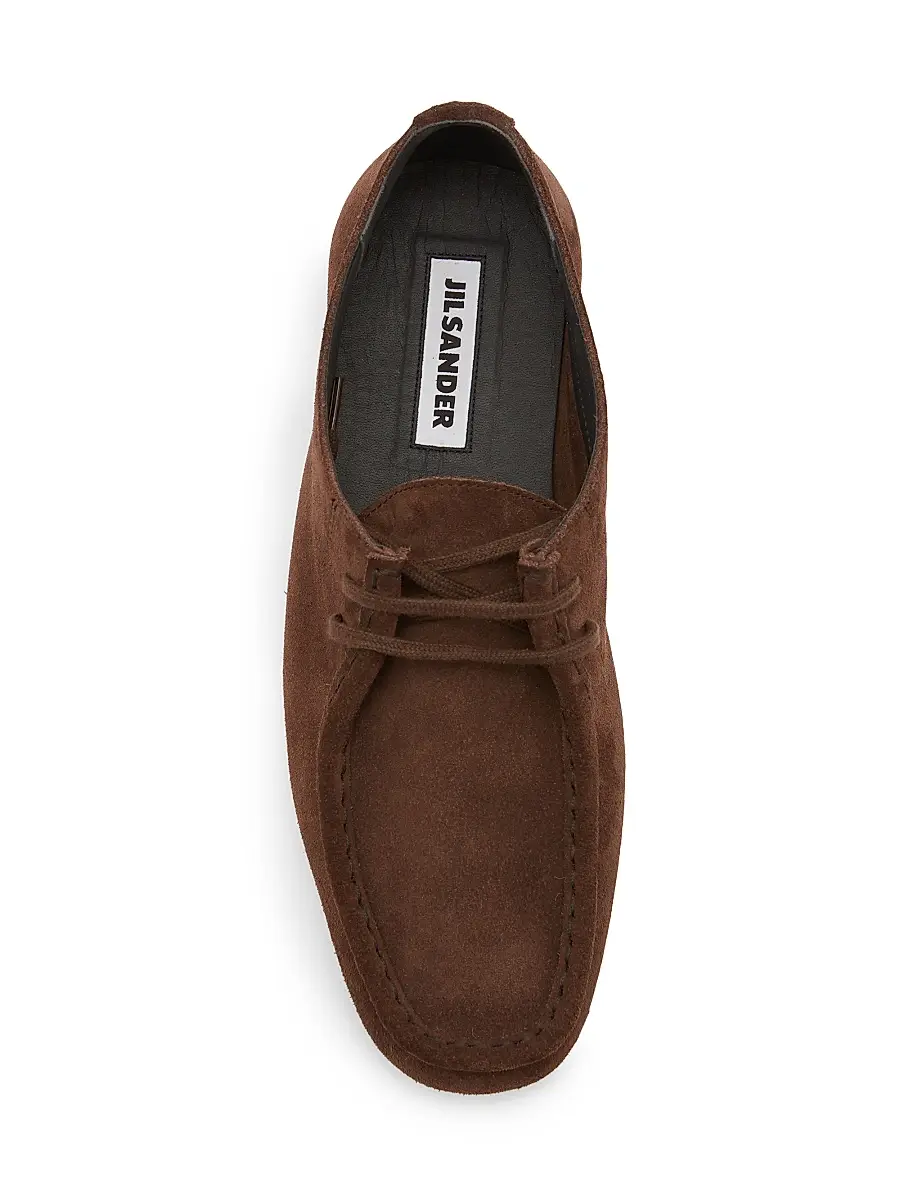Jil Sander Women's Hood Suede Lace-Up Loafers | Thumbnail 4 Jil Sander Women's Hood Suede Lace-Up Loafers | Thumbnail 4