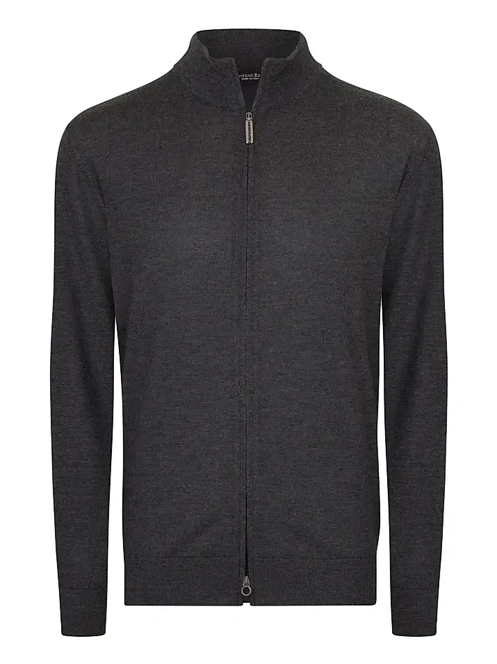 Men's Cashmere And Silk Knit Blouson Sweater Men's Cashmere And Silk Knit Blouson Sweater