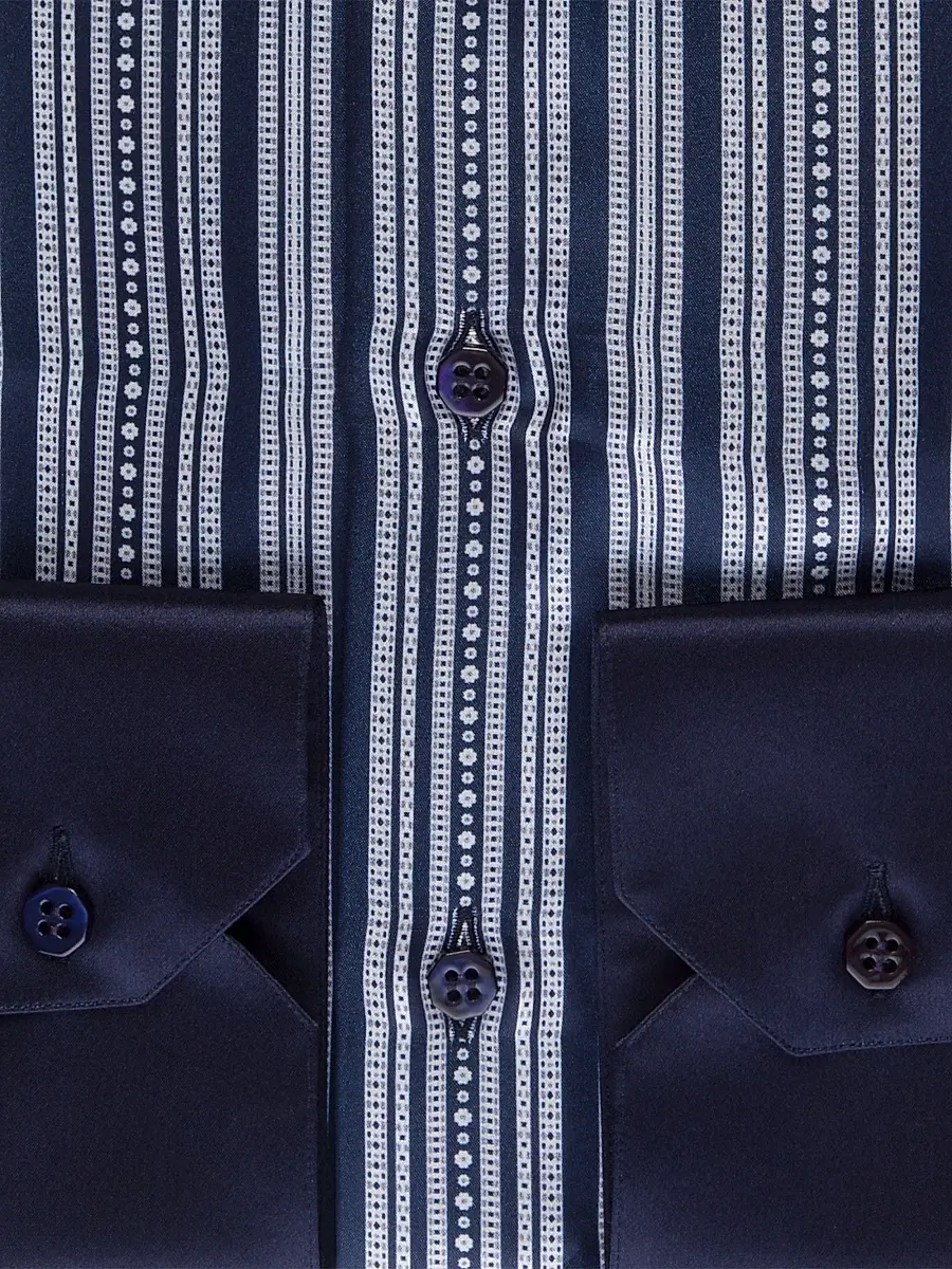 Stefano Ricci Men's Handmade Silk Dress Shirt | Thumbnail 3 Stefano Ricci Men's Handmade Silk Dress Shirt | Thumbnail 3