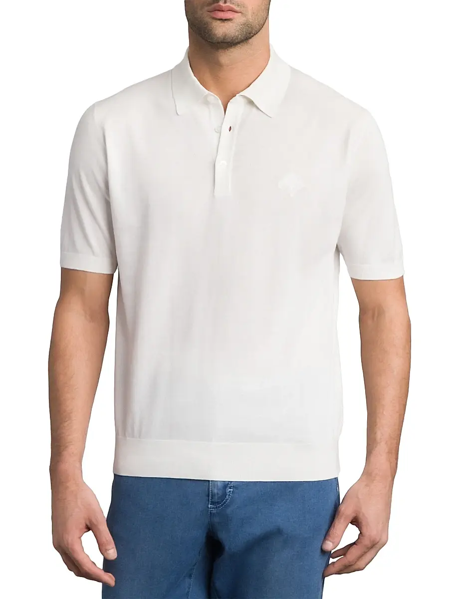 Stefano Ricci Men's Three Button Polo Shirt | Thumbnail 2 Stefano Ricci Men's Three Button Polo Shirt | Thumbnail 2