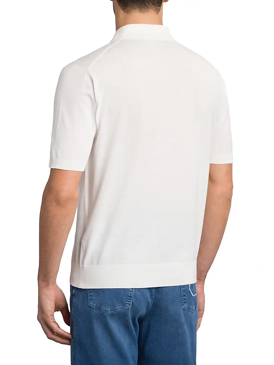 Stefano Ricci Men's Three Button Polo Shirt | Thumbnail 3 Stefano Ricci Men's Three Button Polo Shirt | Thumbnail 3