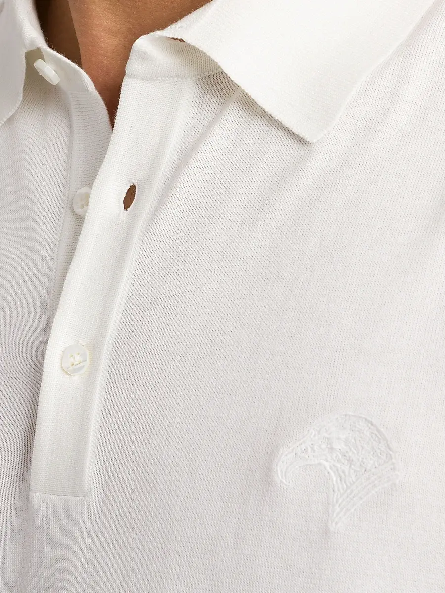 Stefano Ricci Men's Three Button Polo Shirt | Thumbnail 5 Stefano Ricci Men's Three Button Polo Shirt | Thumbnail 5