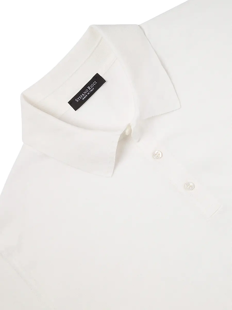 Stefano Ricci Men's Three Button Polo Shirt | Thumbnail 6 Stefano Ricci Men's Three Button Polo Shirt | Thumbnail 6