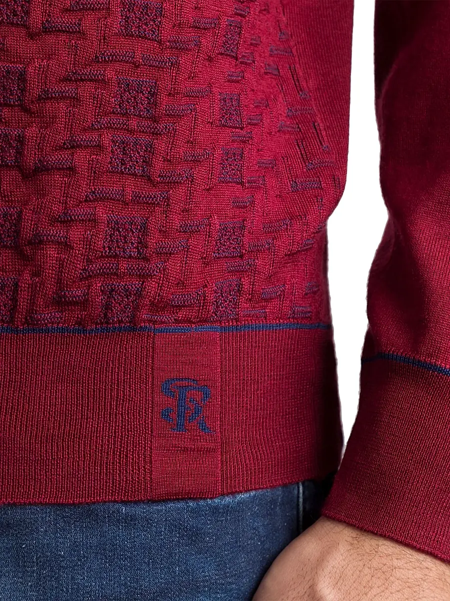 Stefano Ricci Men's Luxury Wool Polo Sweater | Thumbnail 6 Stefano Ricci Men's Luxury Wool Polo Sweater | Thumbnail 6