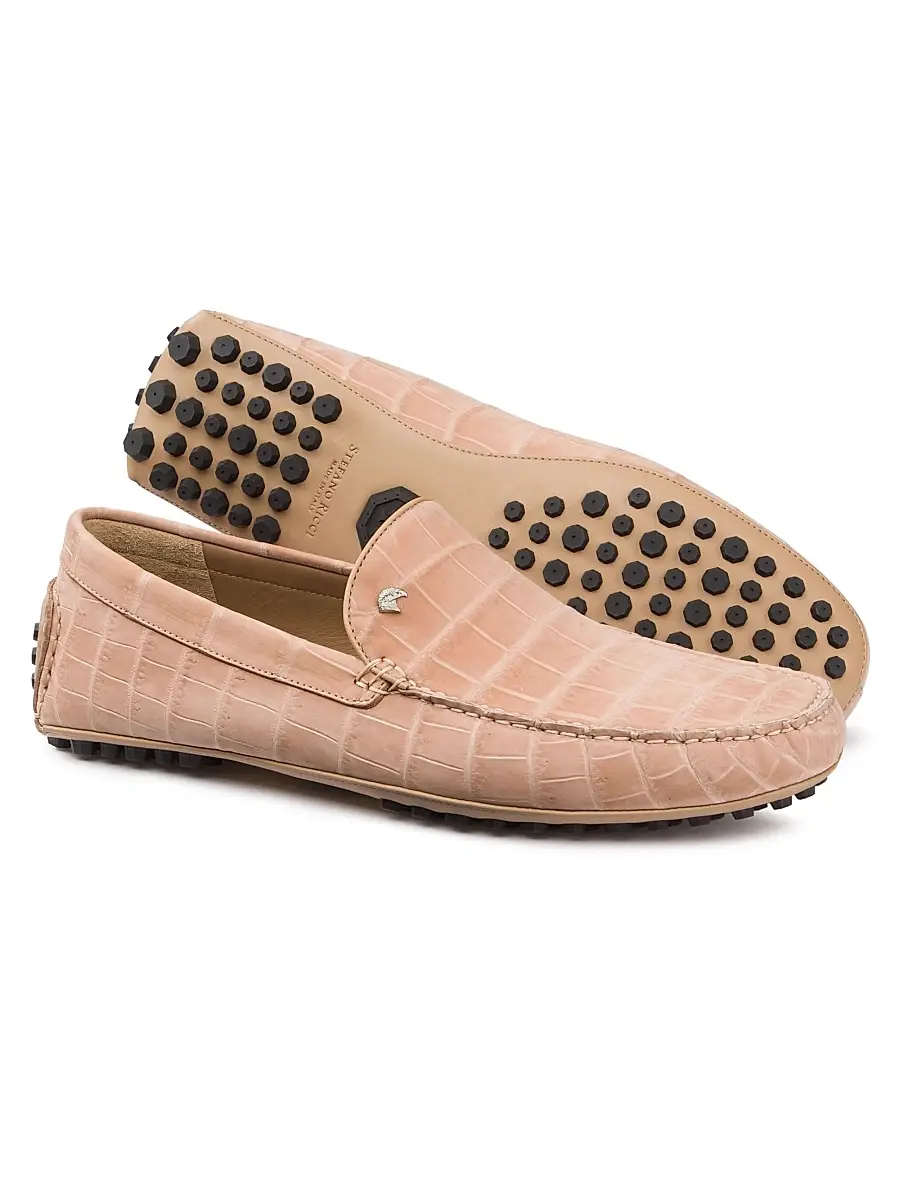Stefano Ricci Men's Nubuck Crocodile and Calfskin Leather Loafers | Thumbnail 3 Stefano Ricci Men's Nubuck Crocodile and Calfskin Leather Loafers | Thumbnail 3
