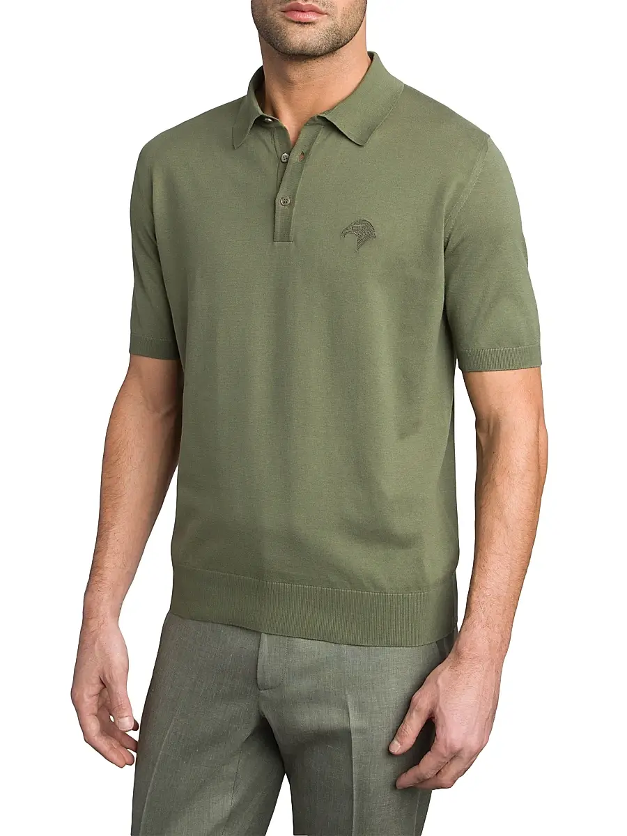 Stefano Ricci Men's Three Button Polo Shirt | Thumbnail 2