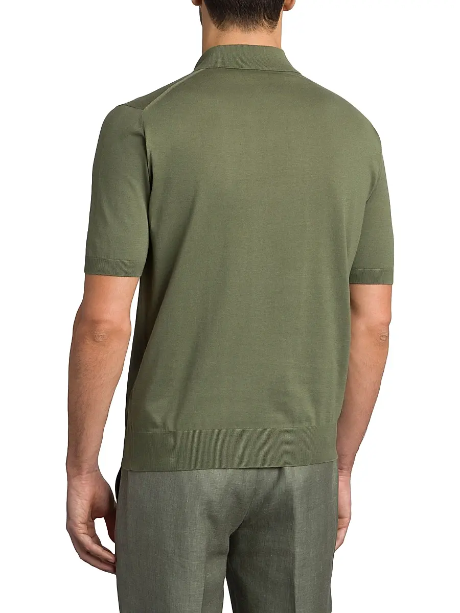 Stefano Ricci Men's Three Button Polo Shirt | Thumbnail 3