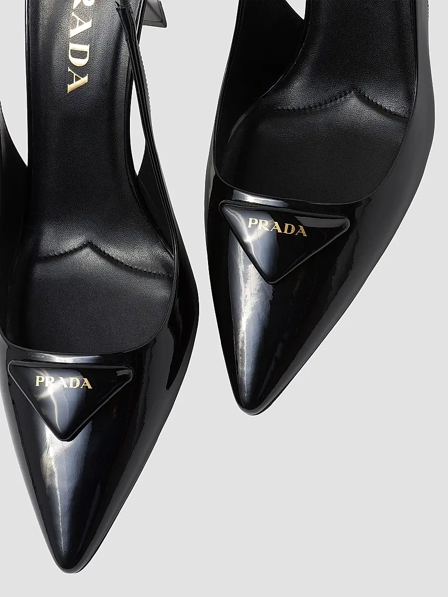 Prada Women's Patent Leather Slingback Pumps | Thumbnail 5