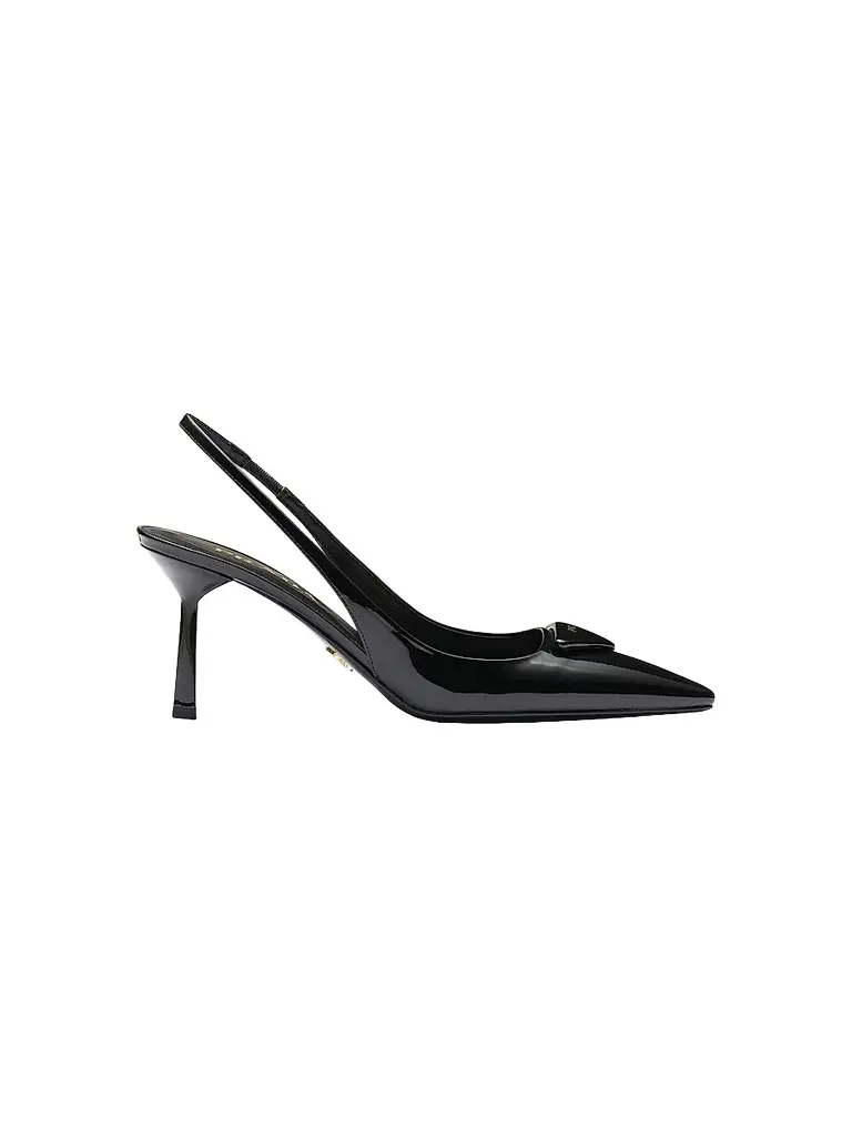 Prada Women's Patent Leather Slingback Pumps - Black | Image 1 Prada Women's Patent Leather Slingback Pumps - Black | Image 1