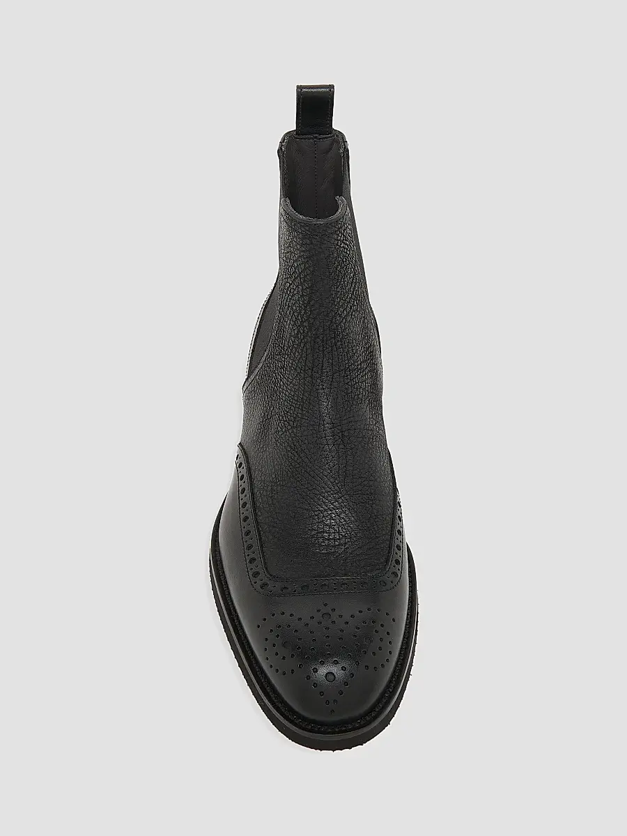 Pollini Men's Perforated Leather Ankle Boots | Thumbnail 5