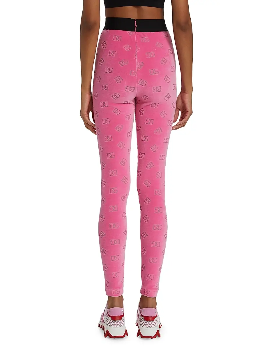 Dolce & Gabbana Women's Logo Cotton Terry Leggings | Thumbnail 5 Dolce & Gabbana Women's Logo Cotton Terry Leggings | Thumbnail 5