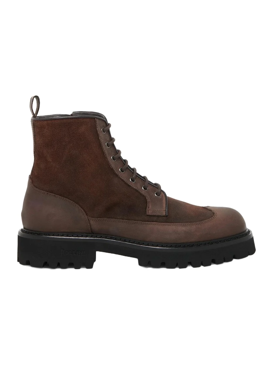 Pollini Men's Leather Ankle Boots