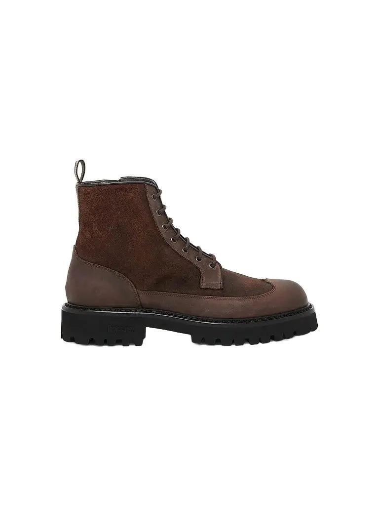 Pollini Men's Leather Ankle Boots - Dark Brown - Size 7 | Image 1 Pollini Men's Leather Ankle Boots - Dark Brown - Size 7 | Image 1