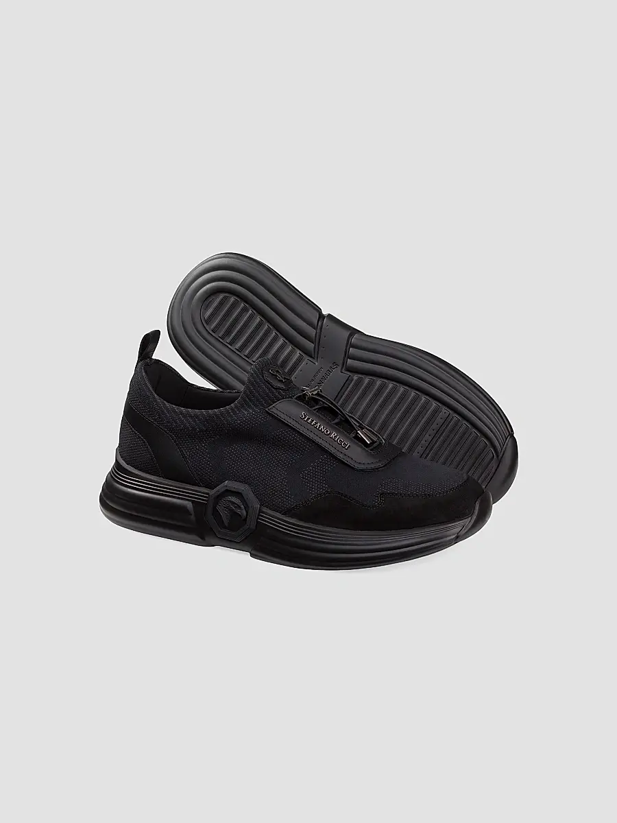 Stefano Ricci Men's Suede Leather Functional Sneakers | Thumbnail 4 Stefano Ricci Men's Suede Leather Functional Sneakers | Thumbnail 4