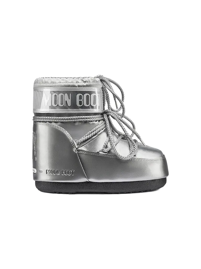 Moon Boot Men's Icon Low Glance Snowboots - Silver | Image 1 Moon Boot Men's Icon Low Glance Snowboots - Silver | Image 1
