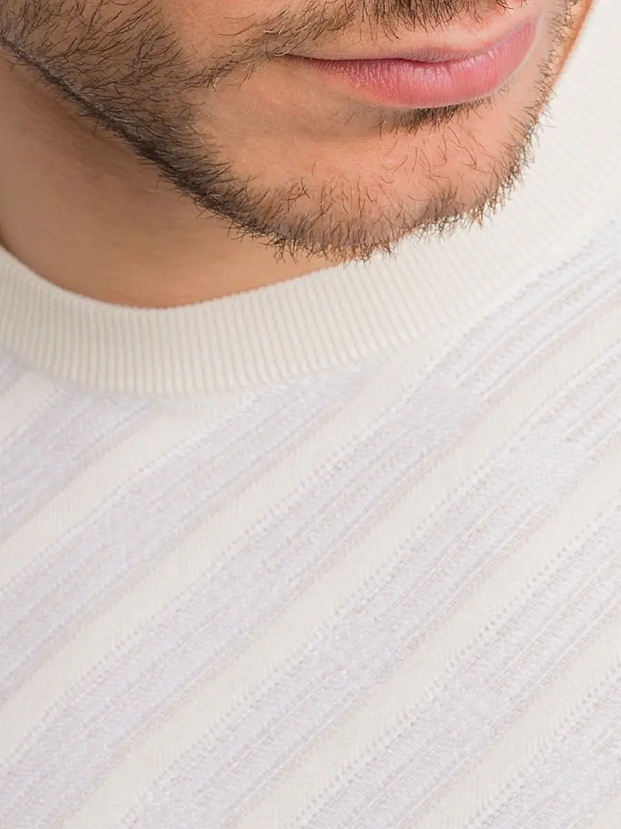 Stefano Ricci Men's Cotton and Silk Jacquard Knit Sweater | Thumbnail 6 Stefano Ricci Men's Cotton and Silk Jacquard Knit Sweater | Thumbnail 6