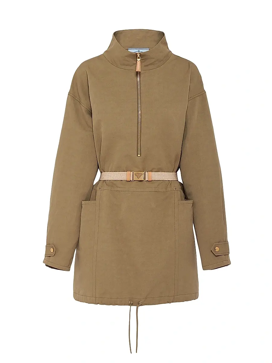 Prada Women's Panama Cotton Mini-Dress - Green - Size 8 | Image 1 Prada Women's Panama Cotton Mini-Dress - Green - Size 8 | Image 1