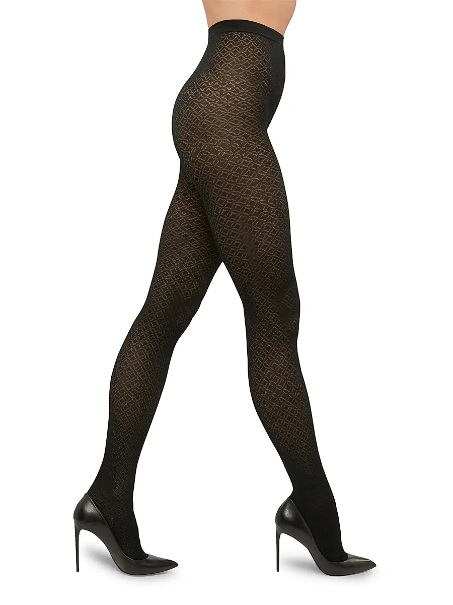 Wolford Women's Geometric Jacquard Tights | Thumbnail 2 Wolford Women's Geometric Jacquard Tights | Thumbnail 2