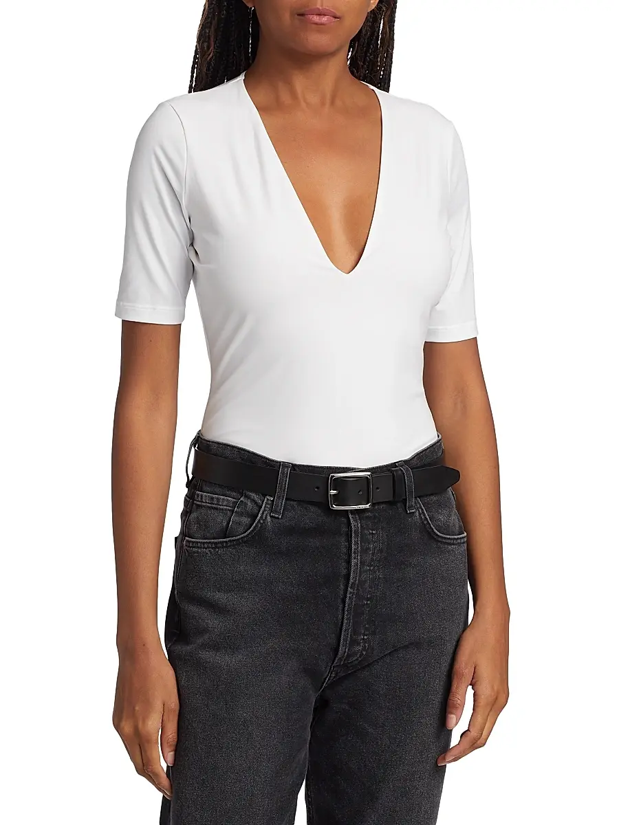 Wolford Women's Deep V-Neck String Bodysuit | Thumbnail 3 Wolford Women's Deep V-Neck String Bodysuit | Thumbnail 3