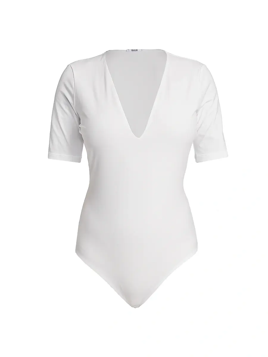 Wolford Women's Deep V-Neck String Bodysuit