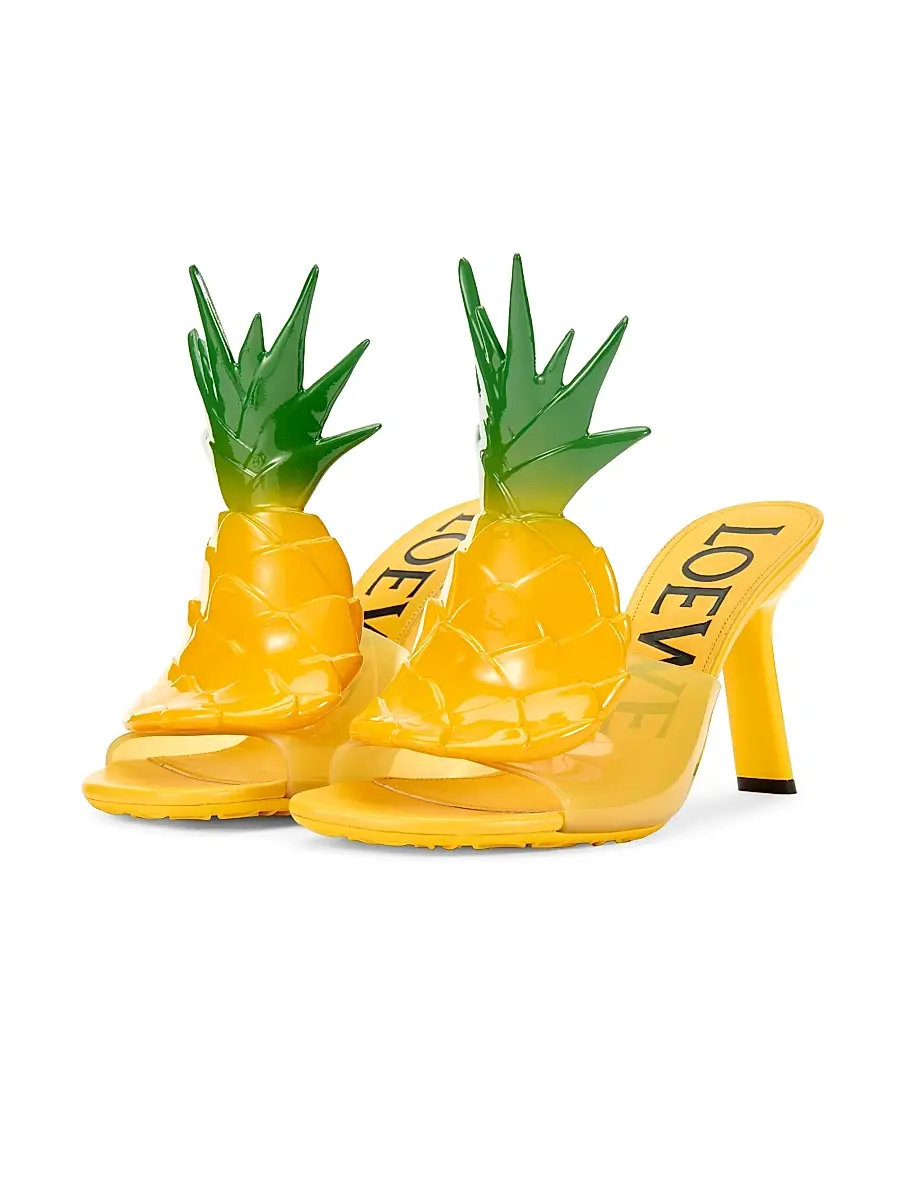 Loewe Women's x Paula's Ibiza 90MM Pineapple-Appliqué Sandals | Thumbnail 2 Loewe Women's x Paula's Ibiza 90MM Pineapple-Appliqué Sandals | Thumbnail 2