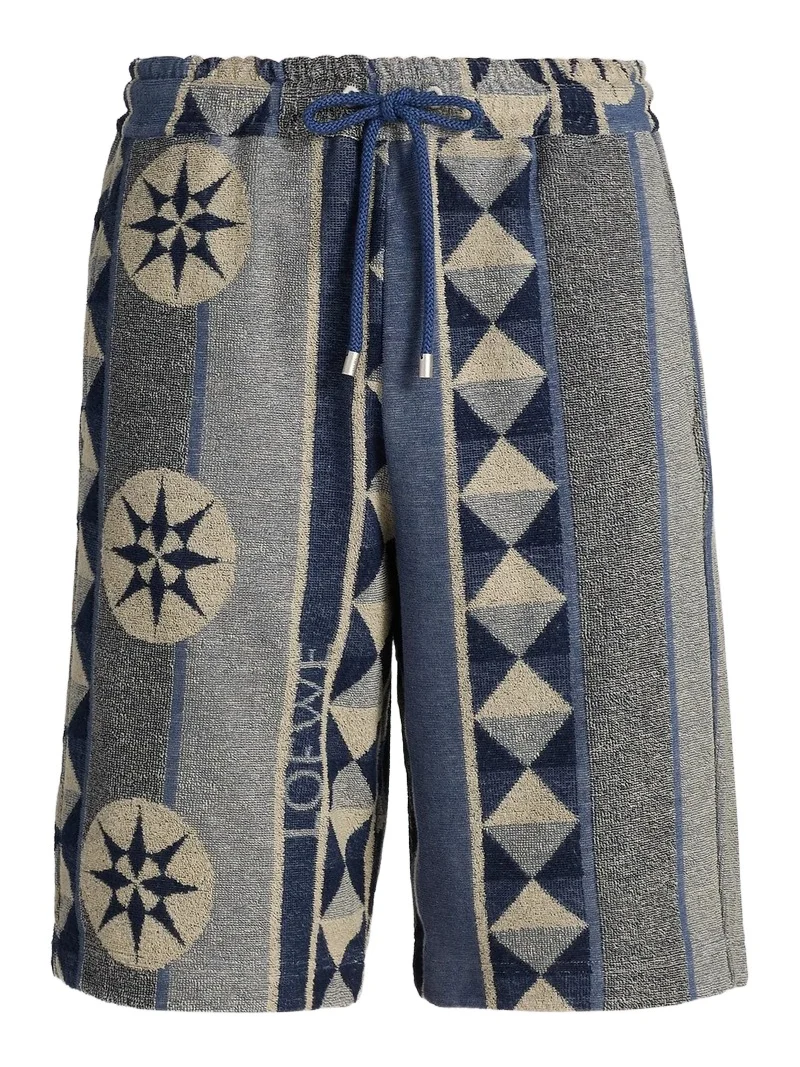 Loewe Men's x Paula's Ibiza Jacquard Terry Cotton Shorts