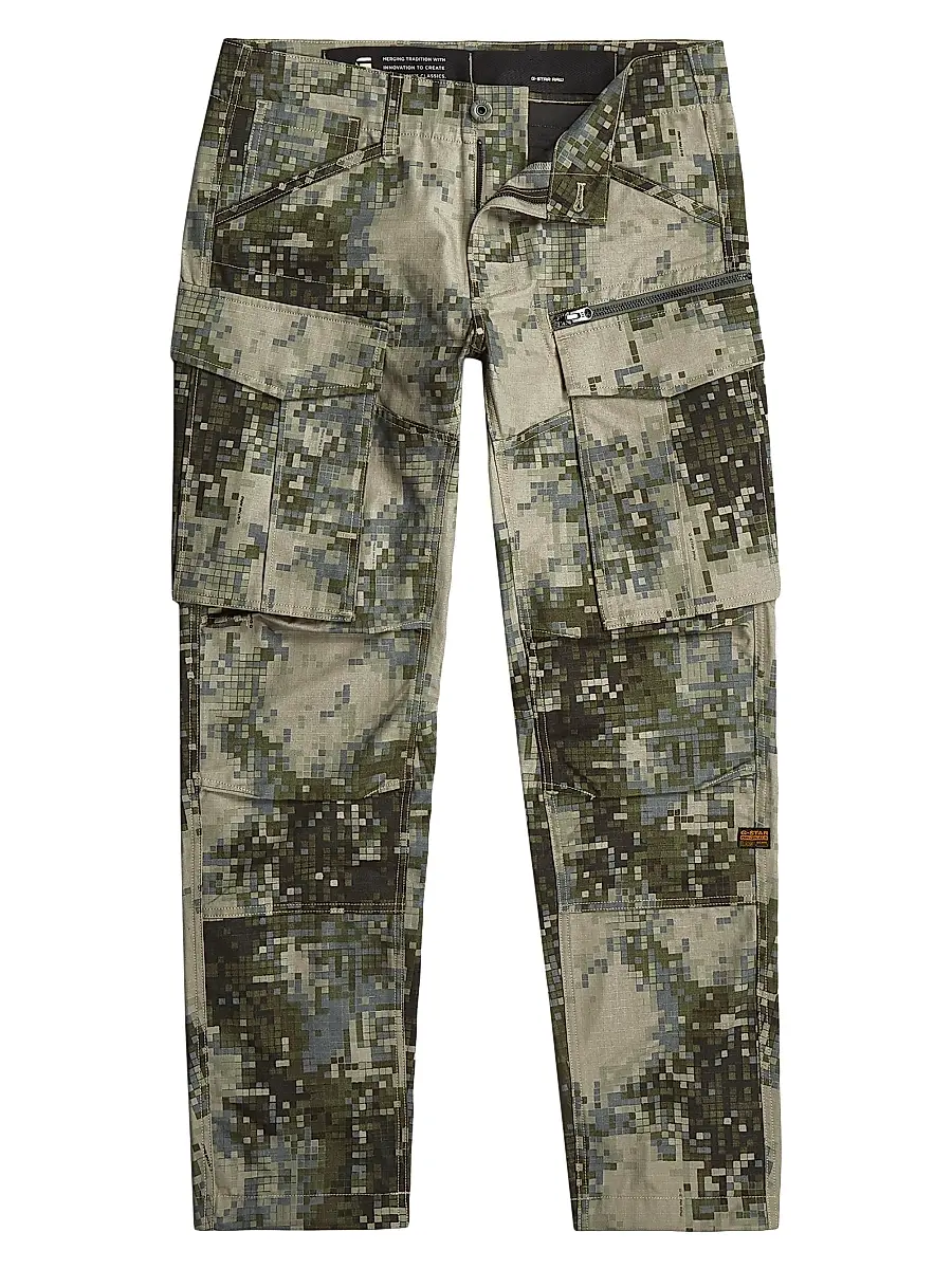 G-Star Men's Rovic Zip 3D Digi Camo Pants | Image 1 G-Star Men's Rovic Zip 3D Digi Camo Pants | Image 1