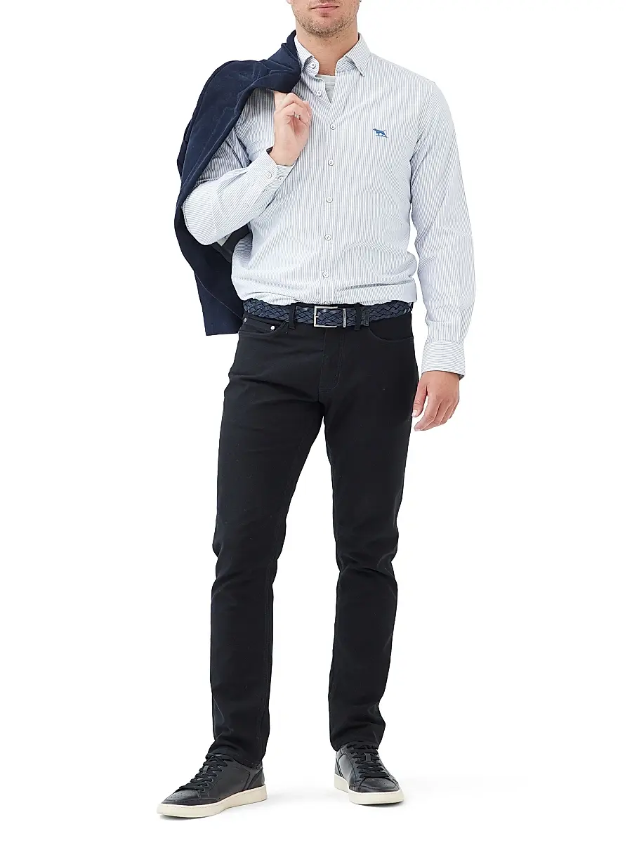 Rodd & Gunn Men's Gunn Striped Cotton Slim-Fit Oxford Shirt | Thumbnail 2 Rodd & Gunn Men's Gunn Striped Cotton Slim-Fit Oxford Shirt | Thumbnail 2