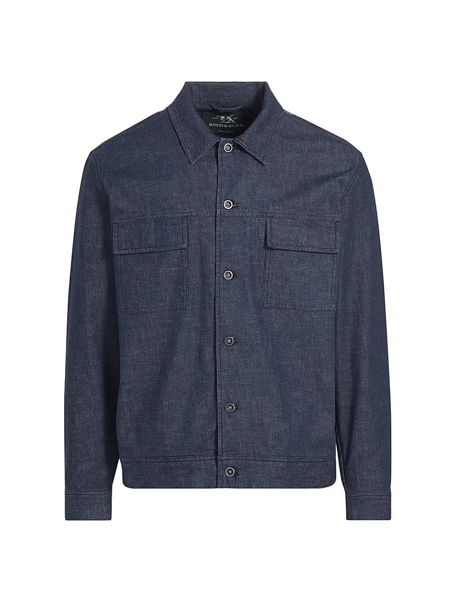 Rodd & Gunn Men's Little Valley Chambray Trucker Jacket | Image 1 Rodd & Gunn Men's Little Valley Chambray Trucker Jacket | Image 1